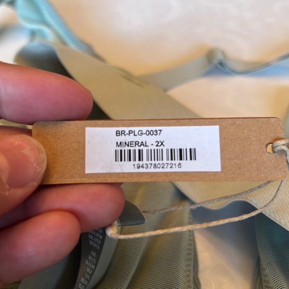 SKIMS COTTON PLUNGE BRALETTE Mineral Size 2X New - Picture 8 of 8